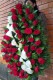 Coroana funerara din trandafiri rosii si cale albe p2